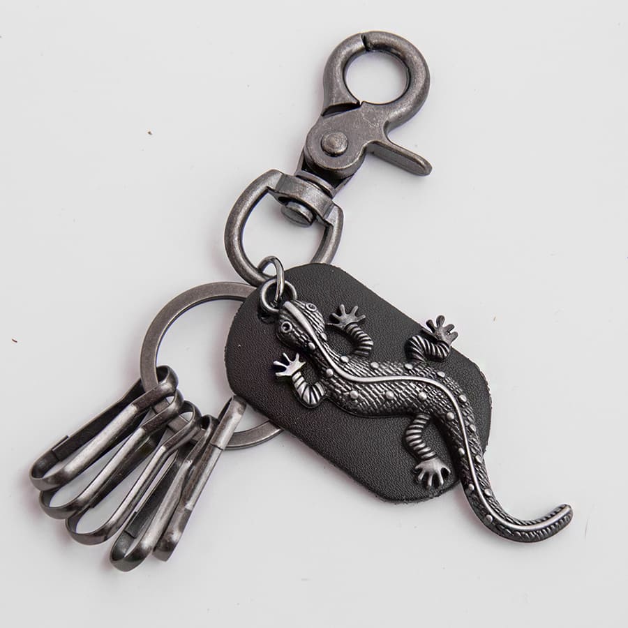 Фото - Брелок с карабином и подвеской Ящерица 12 х 4 см  Фото - Брелок с карабином и подвеской Ящерица 12 х 4 см