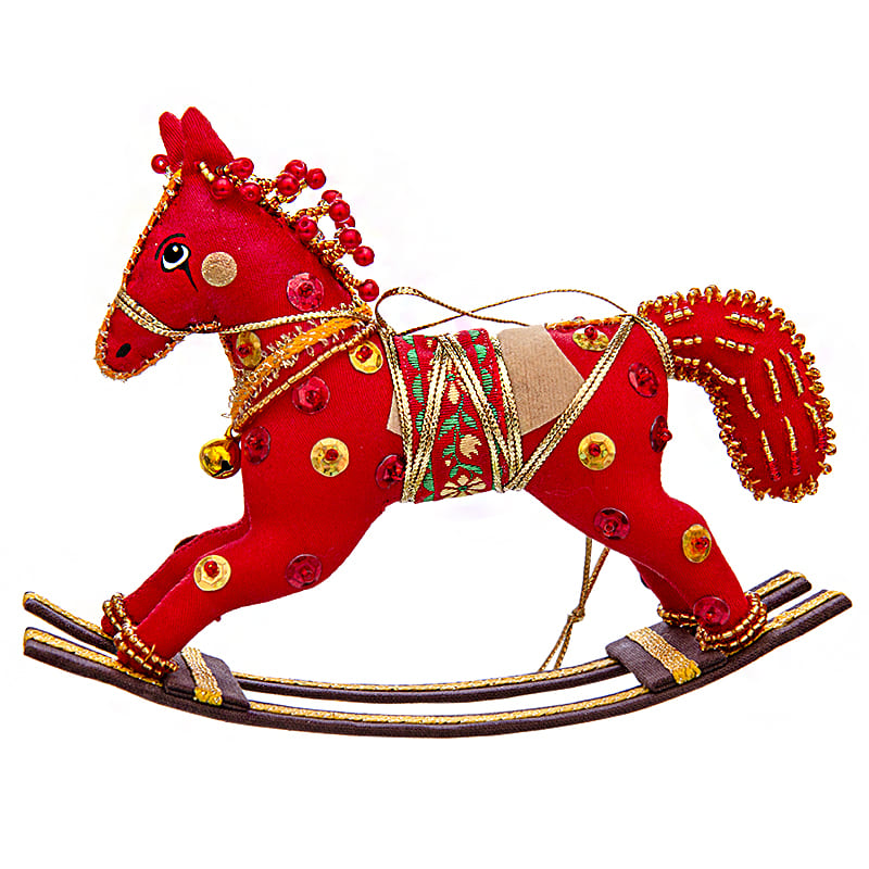 Фото - Текстильная игрушка Лошадка качалка бисерная 15 х 11 см Фото - Текстильная игрушка Лошадка качалка бисерная 15 х 11 см