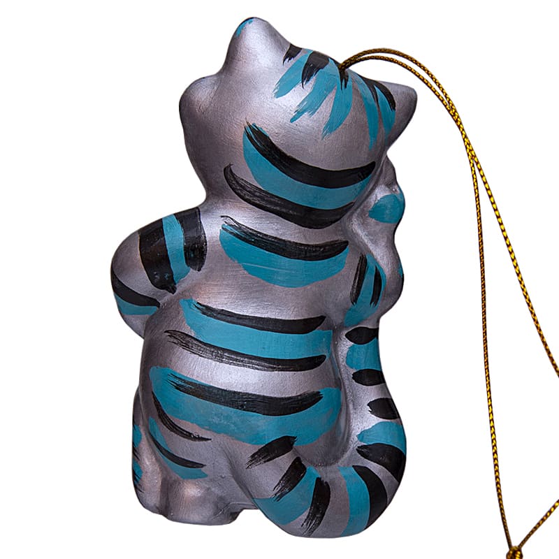 Фото - Фарфоровая елочная игрушка Чеширский котик 12 х 7 см Фото - Фарфоровая елочная игрушка Чеширский котик 12 х 7 см