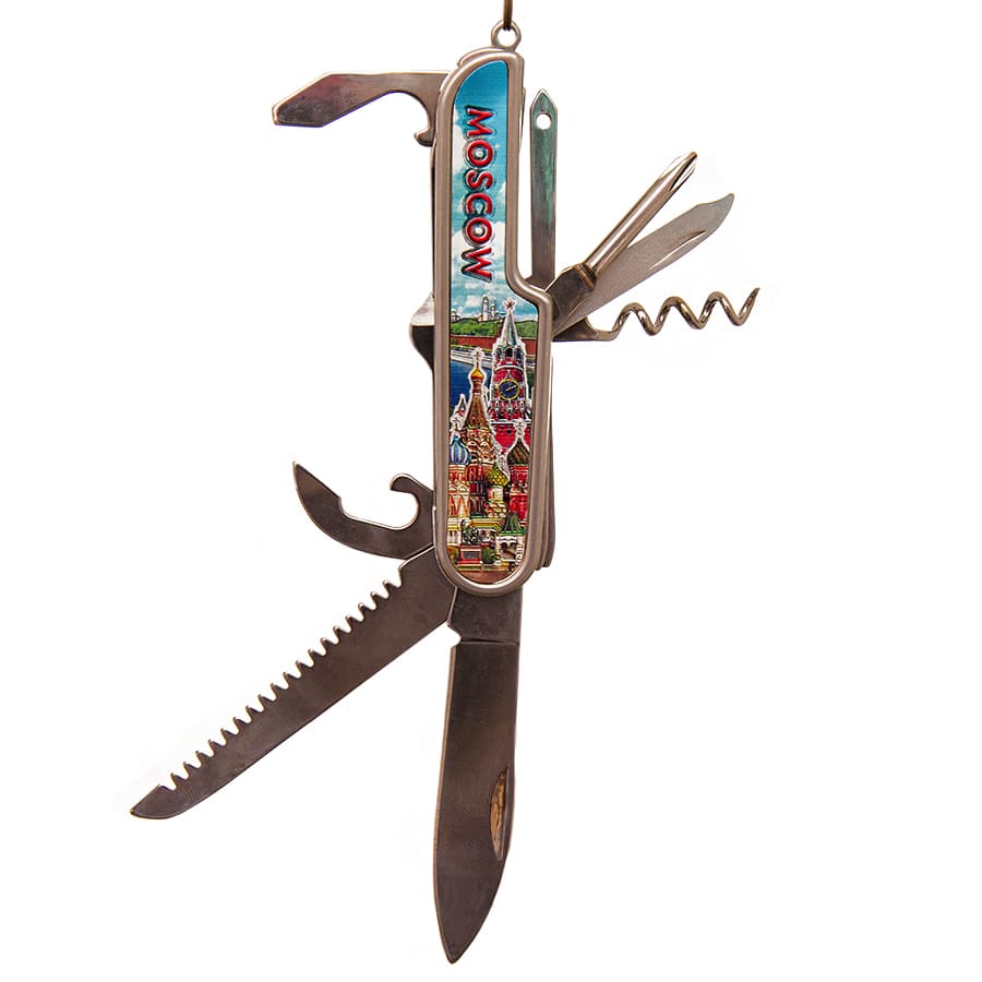 Фото - Брелок нож складной для ключей Москва 9 см Фото - Брелок нож складной для ключей Москва 9 см
