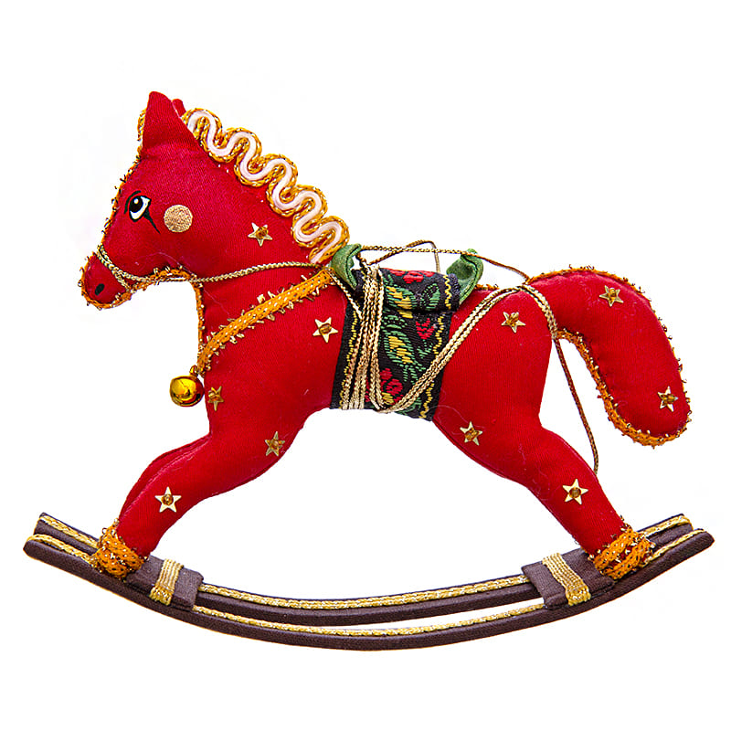 Фото - Текстильная авторская игрушка Лошадка качалка 15 х 11 см Фото - Текстильная авторская игрушка Лошадка качалка 15 х 11 см