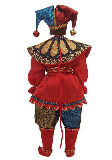 Фото Кукла фарфоровая Русский скоморох с трещоткой 22 см Фото Кукла фарфоровая Русский скоморох с трещоткой 22 см
