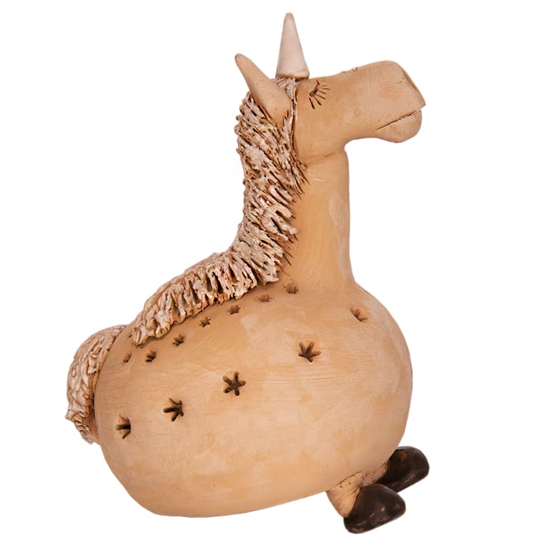 Фото - Керамическая статуэтка подсвечник Фантастический единорог 19 х 13 см
