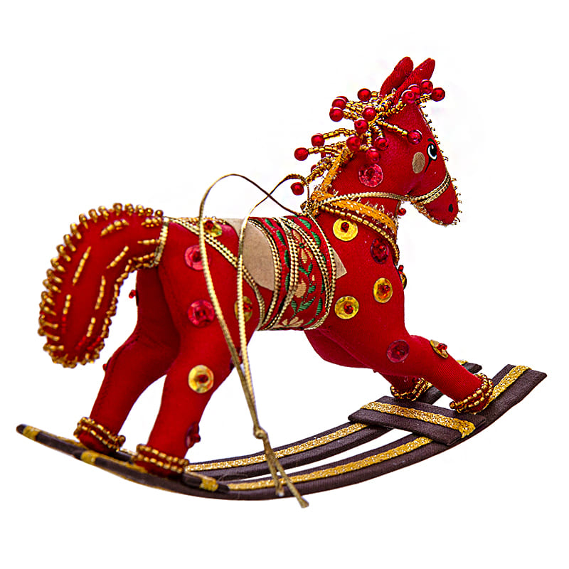 Фото - Текстильная игрушка Лошадка качалка бисерная 15 х 11 см Фото - Текстильная игрушка Лошадка качалка бисерная 15 х 11 см