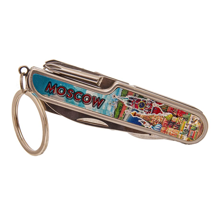 Фото - Брелок нож складной для ключей Москва 9 см Фото - Брелок нож складной для ключей Москва 9 см